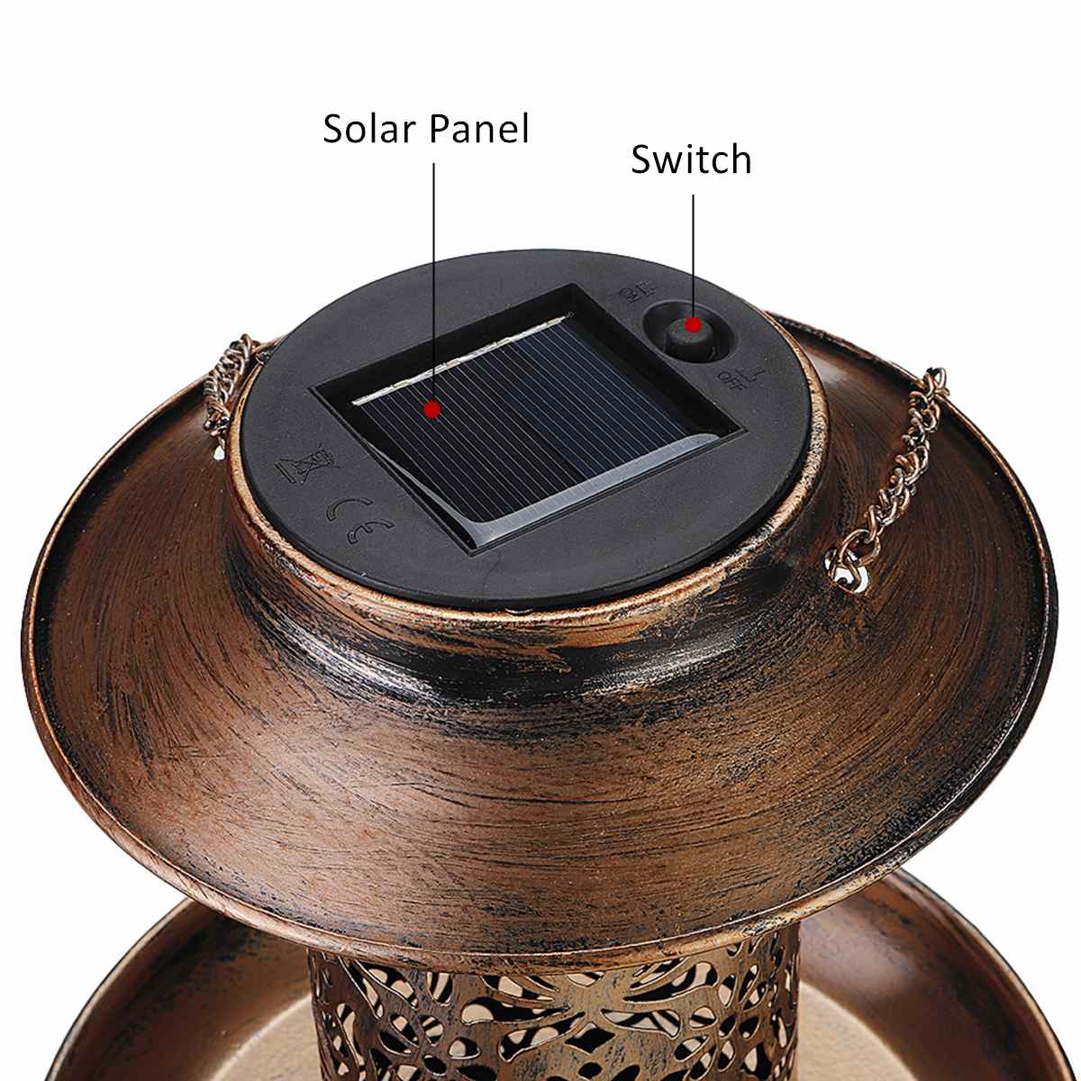 Zonne-energie Vogel Feeder Waterdichte Tuin Opknoping Pathway Solar Licht Balkon Tuin Decoratie Outdoor Vogel Voeden Station