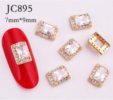 Bijoux d'ongle rouge avec zircon et chaîne, décoration autocollante avec diamant, licorne, , directement depuis l'usine,: 895