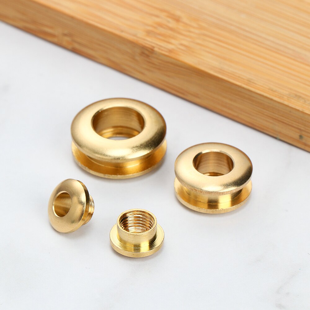 Œillets à vis en laiton massif, 2 pièces, œillets arrière avec œillets de rondelle, accessoire artisanal en cuir pour sac, vêtement, chaussure, vêtements, Jeans, décor de bricolage