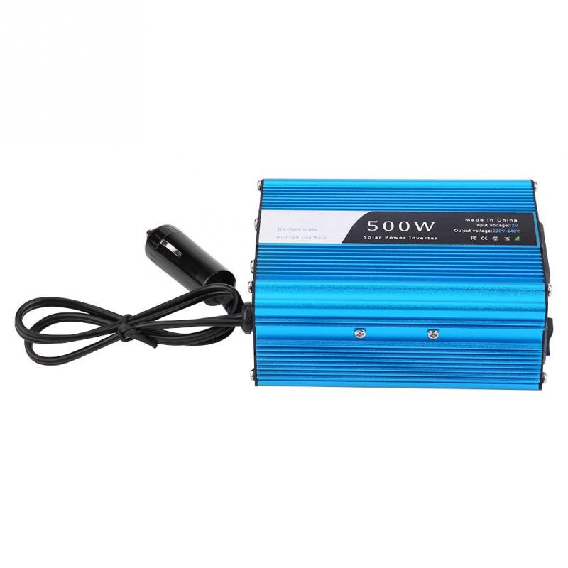 500w dc 12v til  ac 220v-240v topp 600w bil strømomformer omformer dobbel usb lader adapter biltilbehør ankomster