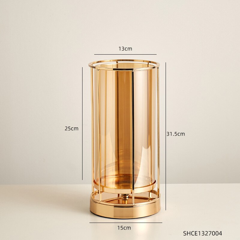 Nuptio 2 Stuks Gouden Vazen voor Centerpieces, 49cm Hoge
