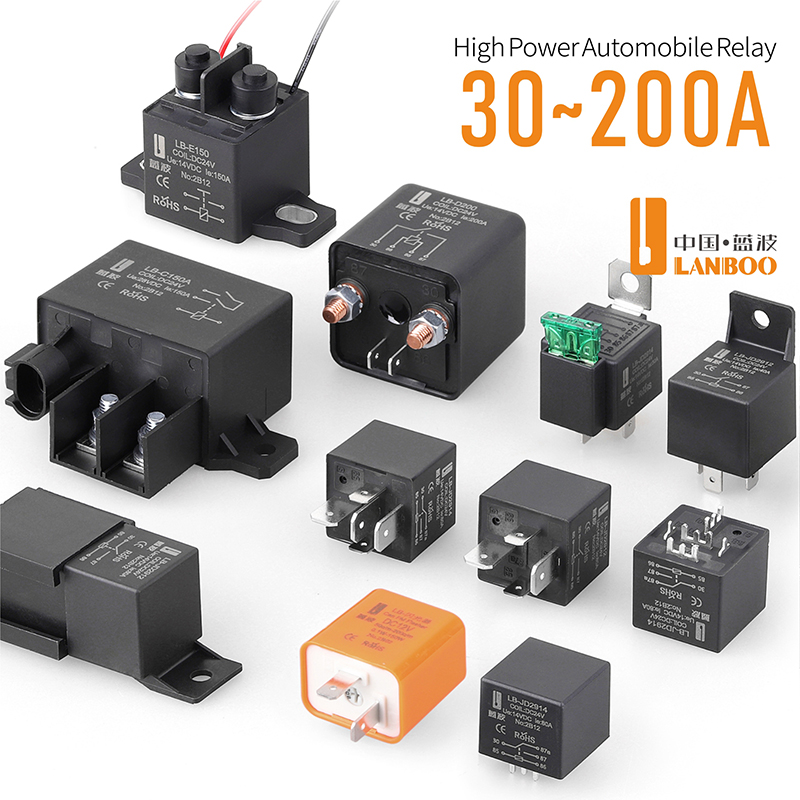 Lanboo produkt 12/24v 180a bilstartrelæ, kraftigt og højtydende bilrelæ