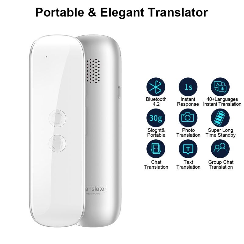 Intelligent stemvertalerapparaat, draagbare elektronische 3 in- in-1 spraak-/tekst-/beeldvertaler met bluetooth