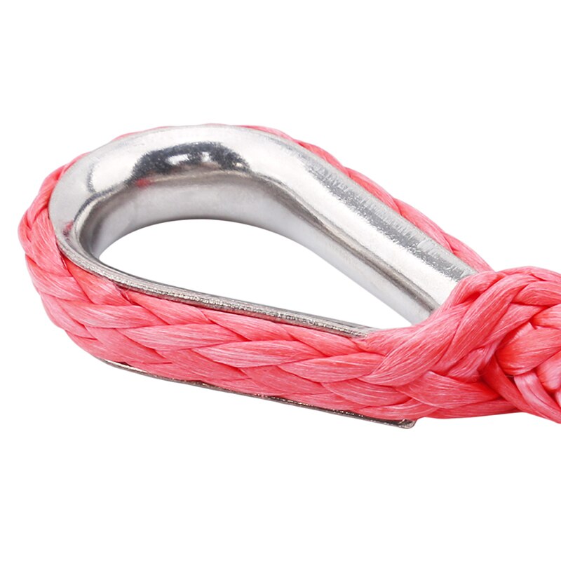 Practical Red Car Winch Rope Synthetic Fiber Cable Line Ultra-high Molecular Durable Traction Rope Towing Ropes
