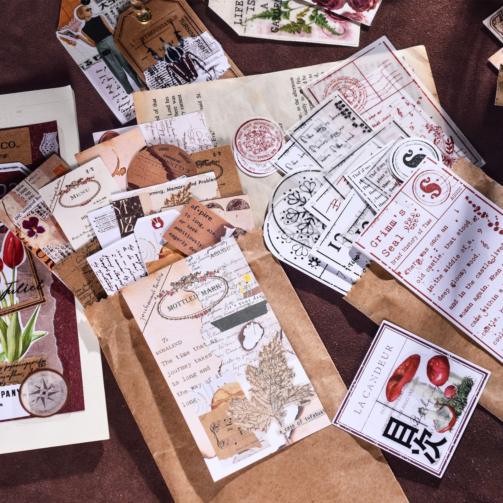 Marco Vintage de papel de respaldo, etiqueta de diario de basura de viaje, bricolaje, álbum de recortes, papel artesanal, tarjeta decorativa