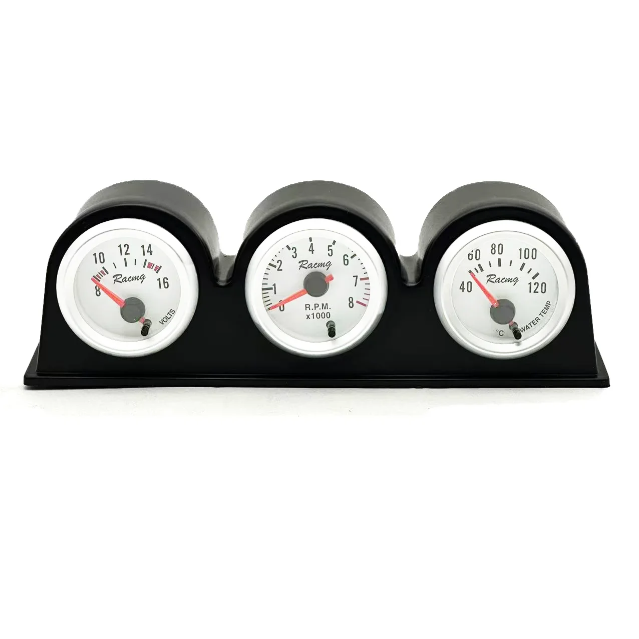 Kit de jauge 3 en 1 réglable, 7 couleurs, 52mm, voltmètre, jauge de température de l'eau, tachymètre, jauges de pour voitures et camions