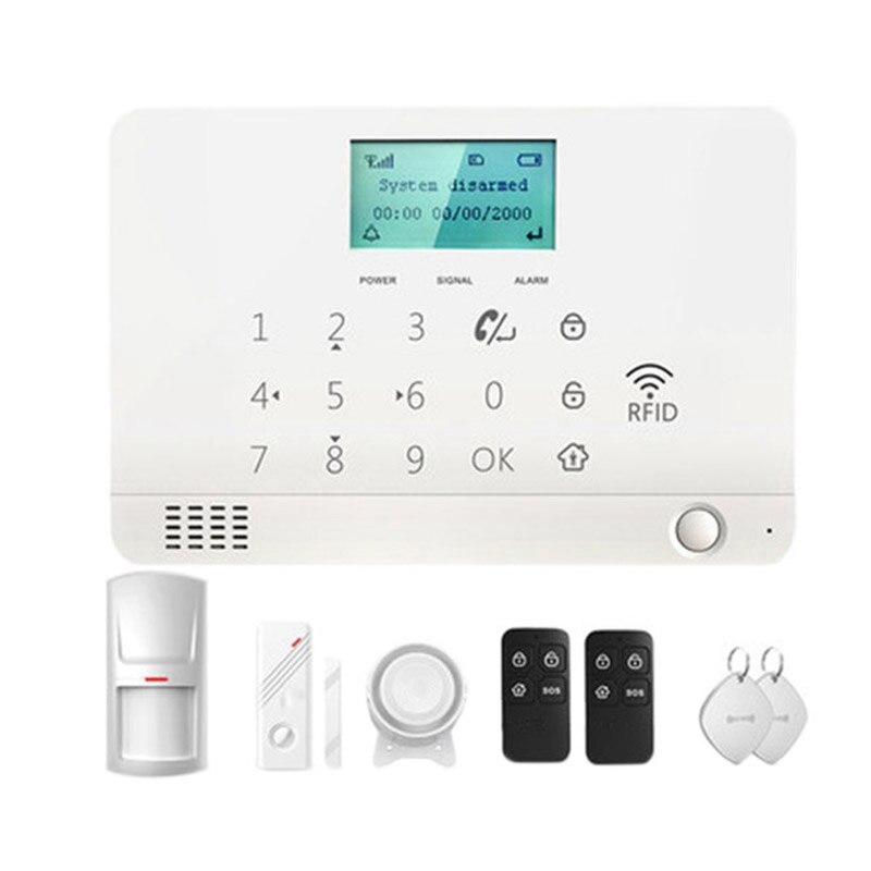 Thuis Alarmsysteem Anti-Diefstal Ultradunne Trillingen Sensor Alarm Alarmsysteem Eu Plug