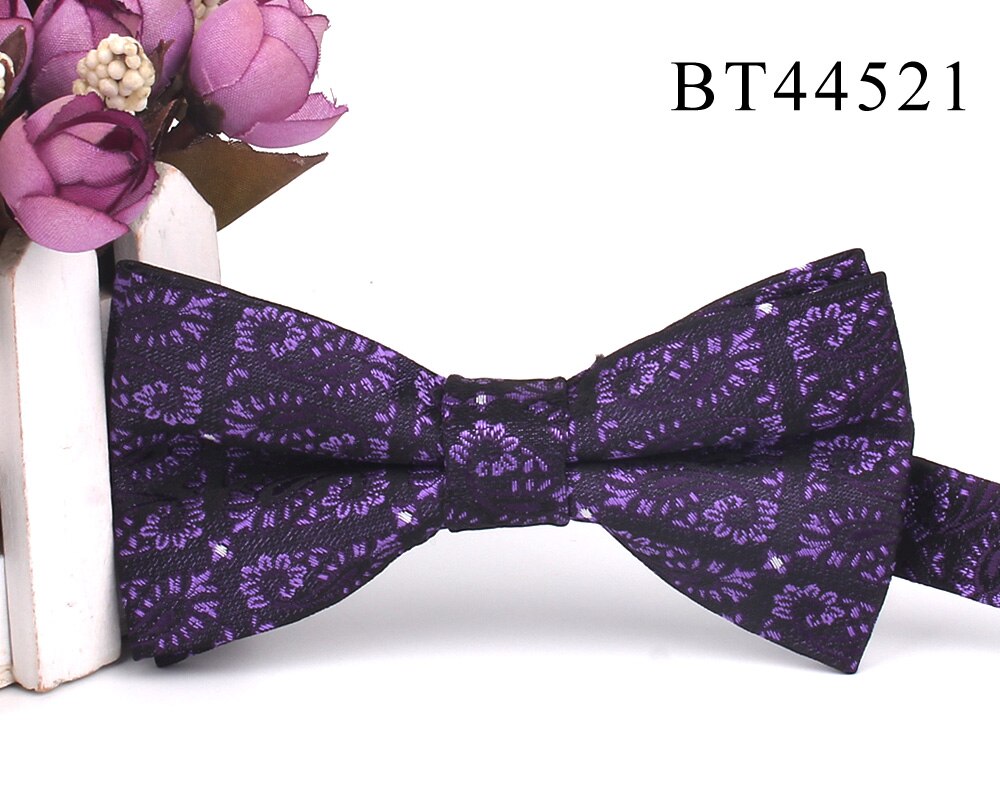Pajarita clásica de Jacquard para hombre, pajaritas florales para adulto, de boda y negocios, trajes de mariposa, novedad: BT44521
