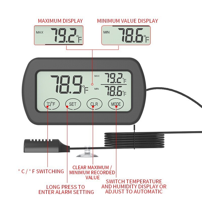 Digital LCD Multifunction Electronic Thermometer, Indoor Hygrometer, Humidity and Temperature Function