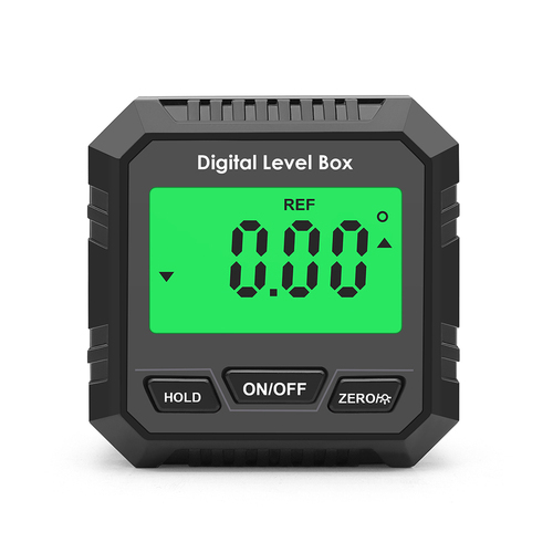 Transportador de nivel Digital, Inclinómetro de 4*90 °, Base magnética, medidor de ángulo Digital con retroiluminación, probador de nivel, herramientas de medición,: black A