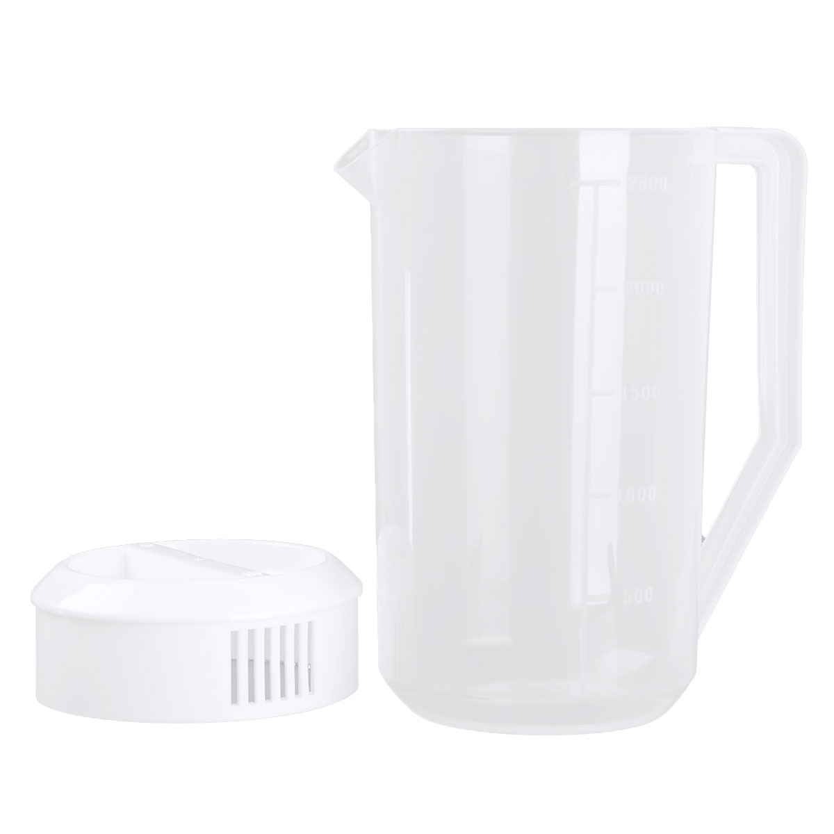 2500ML Plastic Graduated Measuring Water Jug Ero-friendly Milk Liquid Container Pitcher with Lids Handle Portable Anti-leak Jugs