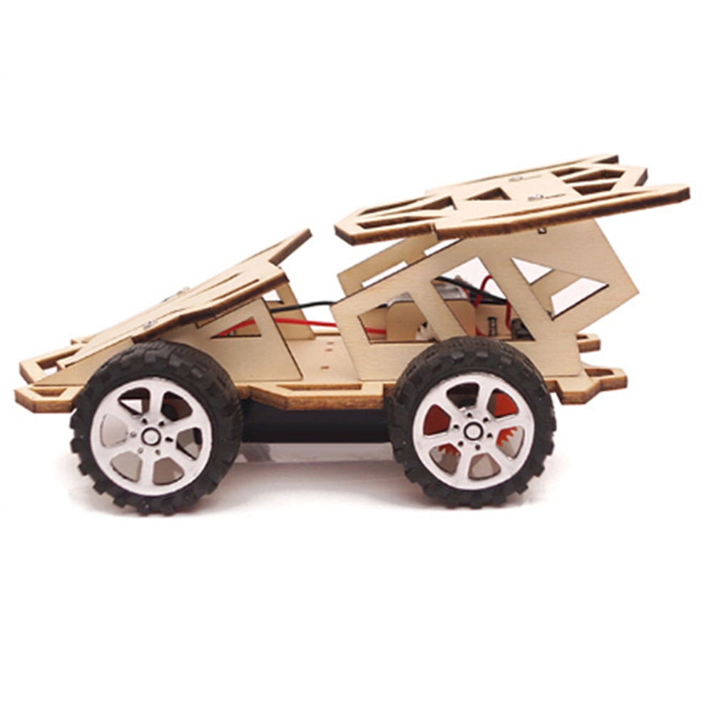 DIY 4 Wheel Assembling Car Technology Experiment Early Educational Toy Teach Set Kit Improve operational ability birthday