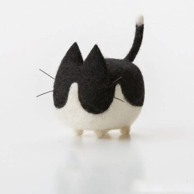 Jiwuo wollen vilten dieren hond puppy handgemaakte vilten knutselset wollen naaldviltset handgemaakte onafgemaakte hondenaccessoires: 3