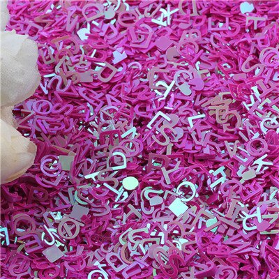 6mm bokstäver karaktär lösa paljetter för pyssel glitter pailletter scrapbooking paljetter konfetti nail arts dekoration diy 20g: Ab ros / 20g