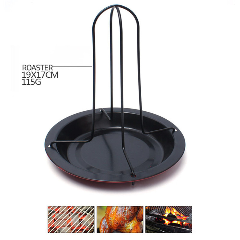 Grilled Chicken Rack Chicken Duck Holder Rack Grill Stand Roasting For BBQ Rib Non Stick Carbon Steel Supplies #0727