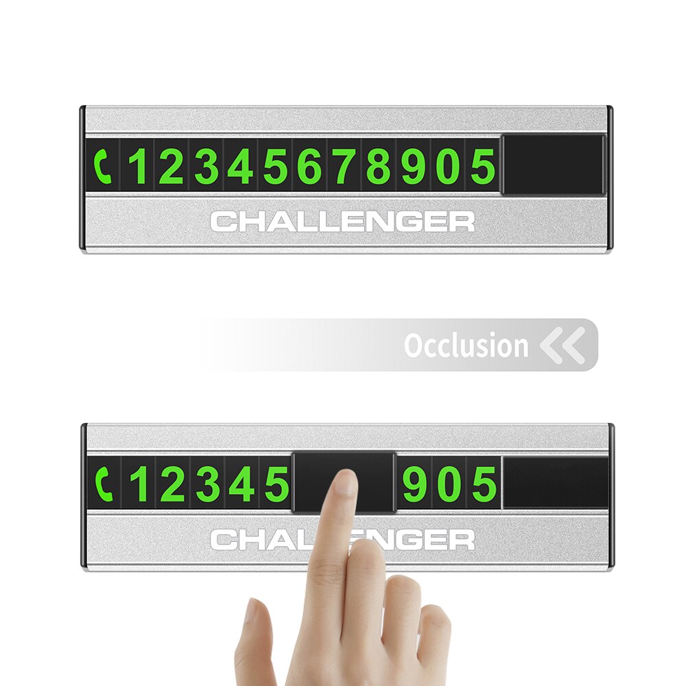 Auto Parkeerkaart Telefoon Nummerplaat Auto Mobiele Telefoon Nummer Card Auto Sticker Voor Dodge Challenger