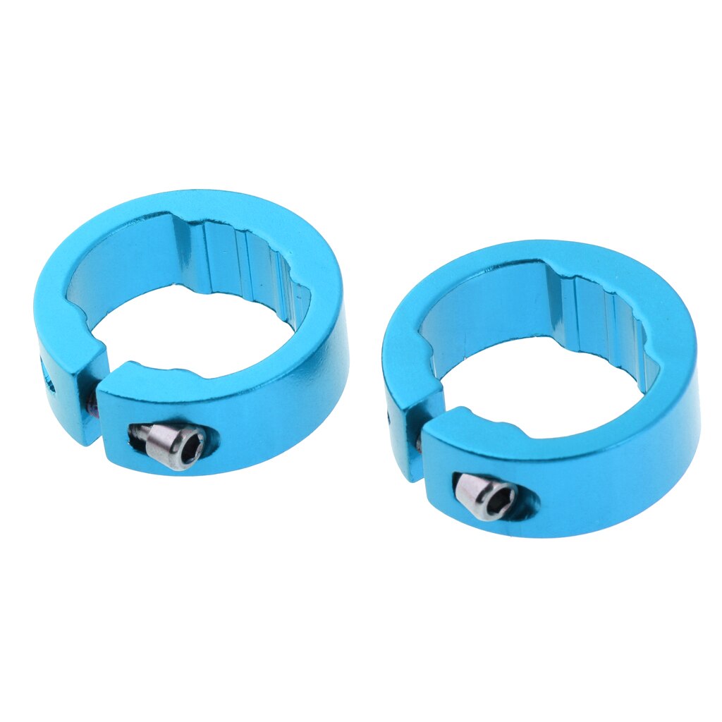 2 kpl ohjaustangon lukkorengas metalliseos eloksoidut polkupyörän kahvat kiinnitysrenkaan päätytulpan päät ohjaustangon komponentit: Sininen 12mm