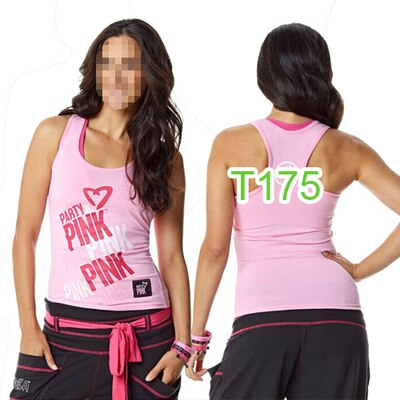 Fit funky damestrikket bomuldstøj zum fitnesstøj tshirt toppe tshirt racerback party i pink  t200 t175: T175 lyserøde / M
