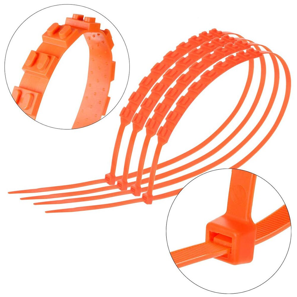 10 unids/pack coche de seguridad de Nylon camino de nieve vehículo hielo lluvia de emergencia antideslizante Universal automóviles rueda de barro neumático cadena