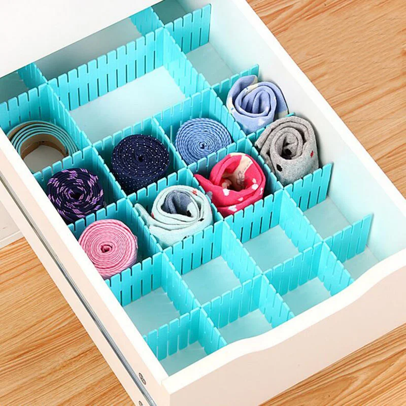 Adjustable Drawer Separator Plastic Divider Clapboard Household Space-saving Tool Underwear Socks Storage Organizer