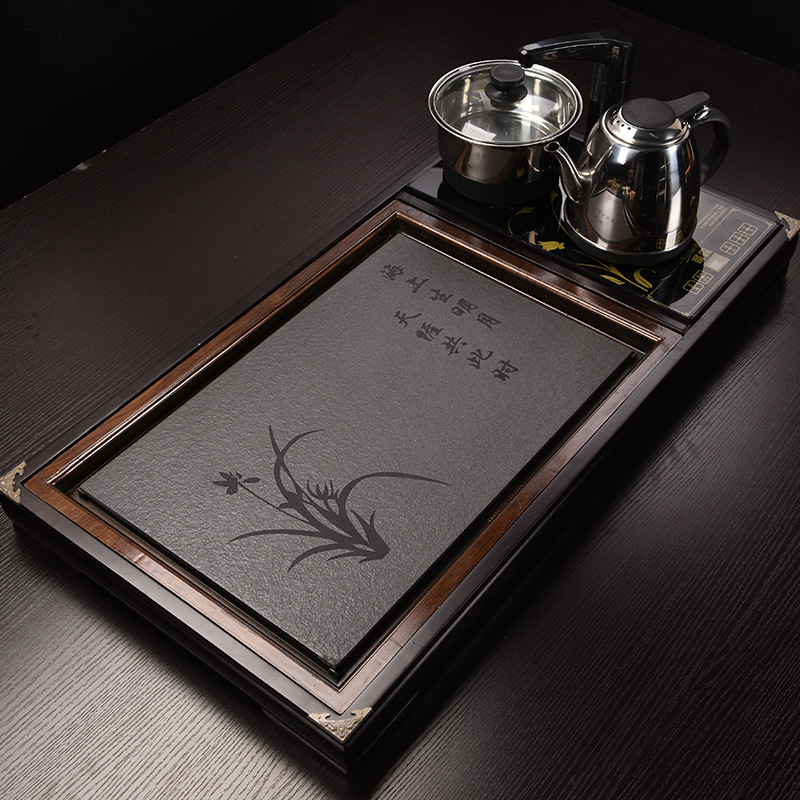Bandeja de té de madera maciza, almacenamiento de agua de drenaje, juego de té de kung fu, cajón, sala de té, mesa, herramientas de Ceremonia de sala de té chino: see chart5