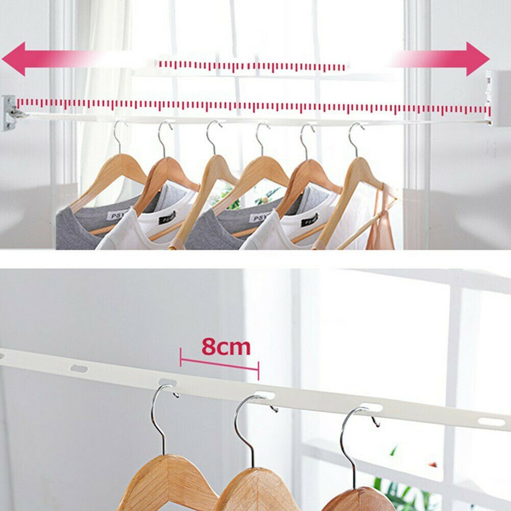 Retractable Invisible Clothesline Indoor Wall Hanging Stretch Clothesline Punch-free Hotel Balcony WWO66