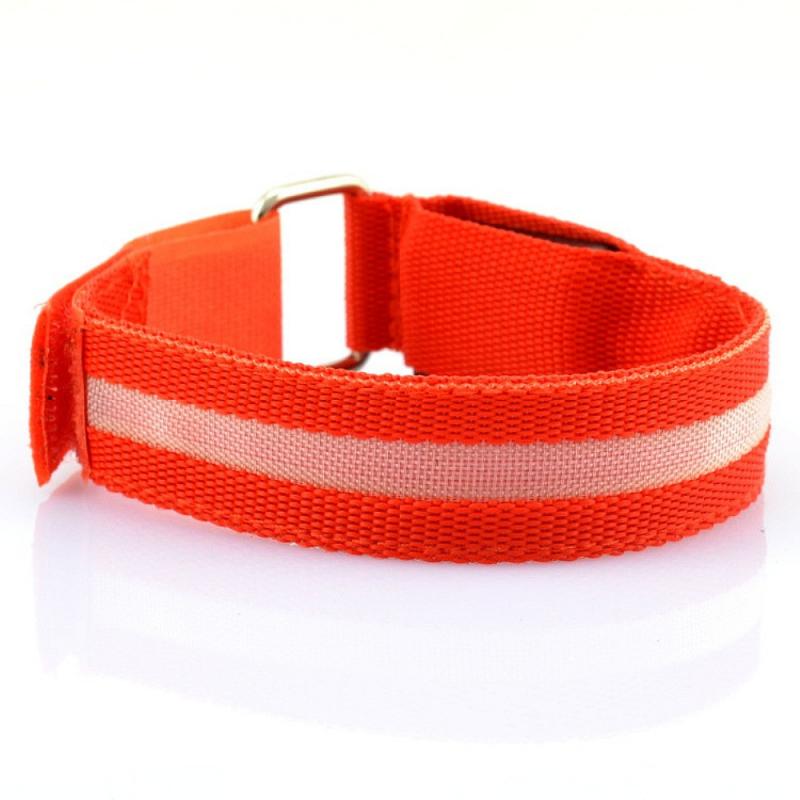 Pulseras deportivas ligeras para correr al aire libre, brazaletes ajustables con USB LED brillante para corredores, corredores, ciclismo, deportes de equitación, seguridad: red light