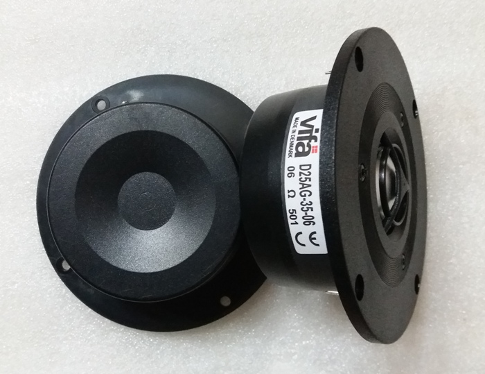 2Pieces Original Vifa D25AG-35-06 4-Inch Tweeter Driver Unit Aluminum Film Dual Magnet Neodymium Iron PCM Dedicated 6 Ohm/100W