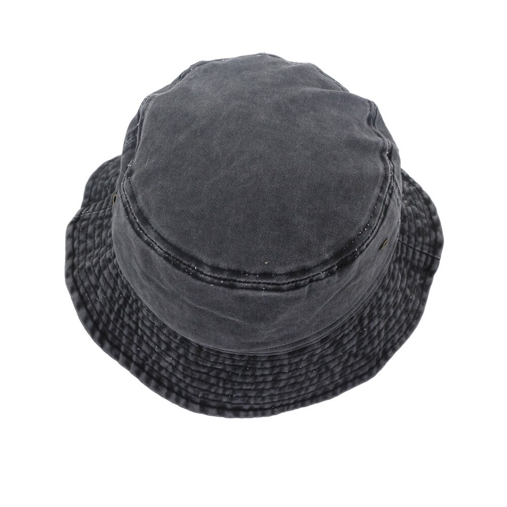 Kvinner løkkuppel folding utendørs sunhade bomull fiskere caps panama strandvasket denim bøttehatter