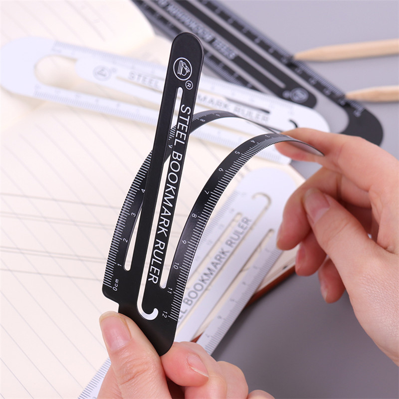 Liser Retro 2 Color Office Study School Supplies Luminous Alloy Cross Pendant Dragon/Ruler 2 in 1 Bookmark