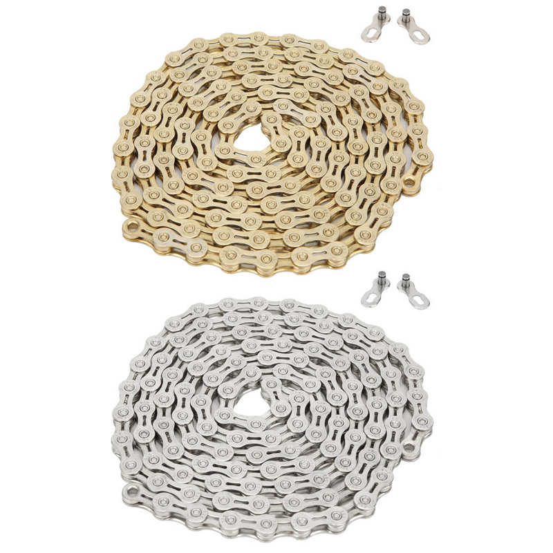Bicycle Chain FX9 116 Links Bike Chain Mountain Bike High Strength Chain Bicycle 9 Speed Hollow Derailleur Chain Chain Clearners