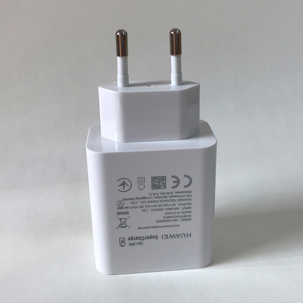 Huawei Charger 40W Original 10V4A Supercharge UK Charge adapter 5A USB type c cable for Nova 5 6 7 7 pro Mate 30 30 pro P40 pro: Only EU Charger