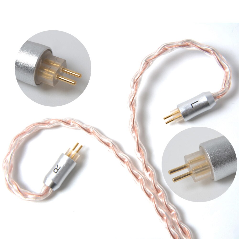 NICEHCK 8 Core Copper Silver Mixed Cable MMCX/2Pin 3.5/2.5/4.4mm Balanced For C12 C16 ZS10 ZSX V90 TFZ NICEHCK NX7 Pro/DB3/F3/M6
