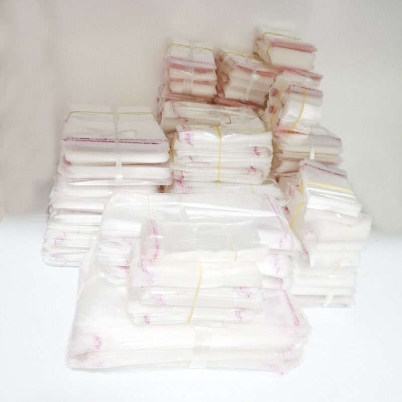 1000pcs Storage Bag Transparent Self Adhesive Seal Opp Bags Cellophane Bag Small Plastic Bags for Jewelry Packaging Pouch