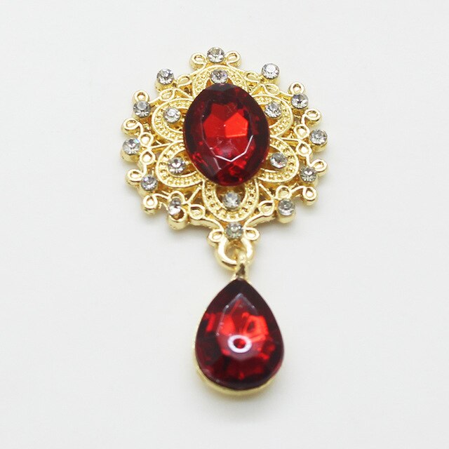 5 flache broschenanhänger, 25*45mm zarte, glänzende broschen aus goldfarbenem metall, dekorative kristall-hochzeitseinladungsideen: 16