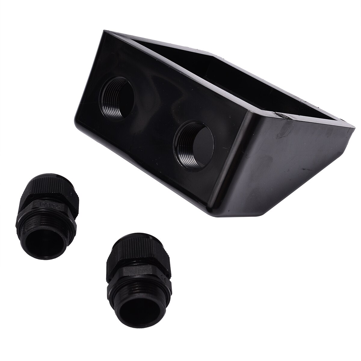 Mayitr Cable Entry Roof Solar Panel Waterproof Cable Entry Gland Protection Box Double Cable Gland For Caravan Boat Black