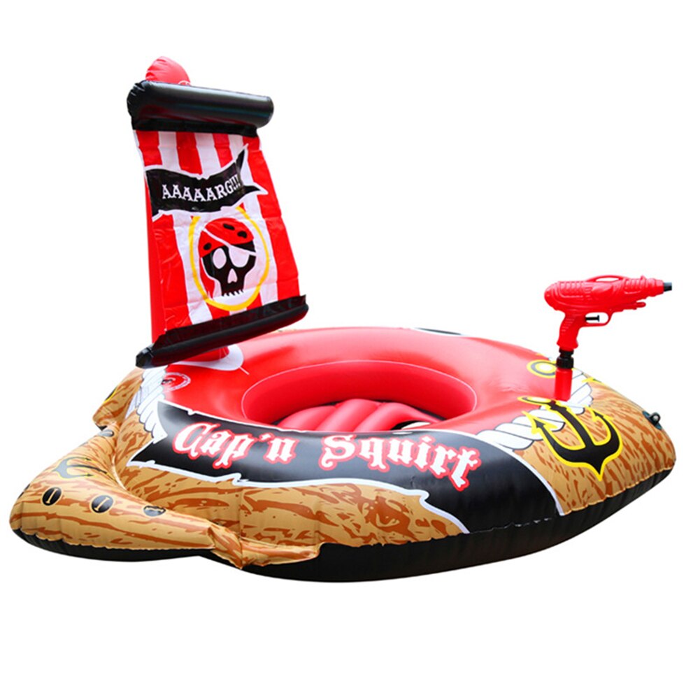 Opblaasbare Piraat Boot Duurzaam Koeling Zwembad Float Sprinking Speelgoed Voor Kinderen Zwemmen Ring Water Drijvende Rij Speelgoed