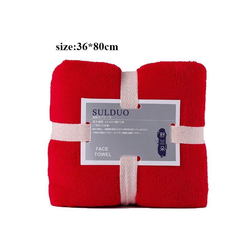 36x80cm Luxury Coral Velvet Towel Super Soft Quick-drying Towels Absorbent Microfiber Comfort Home Bath Face Towel Washrag