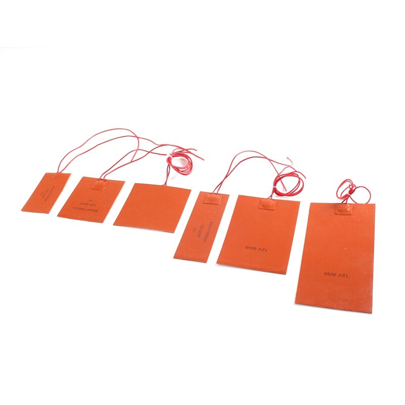250 x 250mm 5v 12v 24v 36v 48v 110v 220v 380v siliconen verwarmingsmat, rubberen verwarmingsmat, verwarmde bedplaat, flexibel, waterdicht, 3d printers