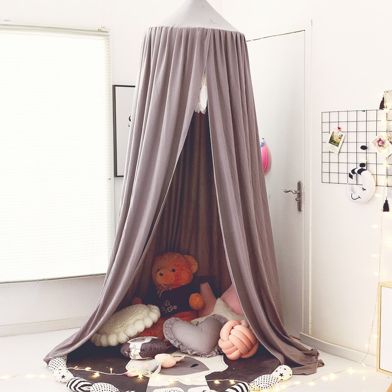 Baby Canopy Klamboe Kinderen Kamer Decoratie Crib Verrekening Baby Tent Viscose Baby Klamboe Fotografie Props: Grey