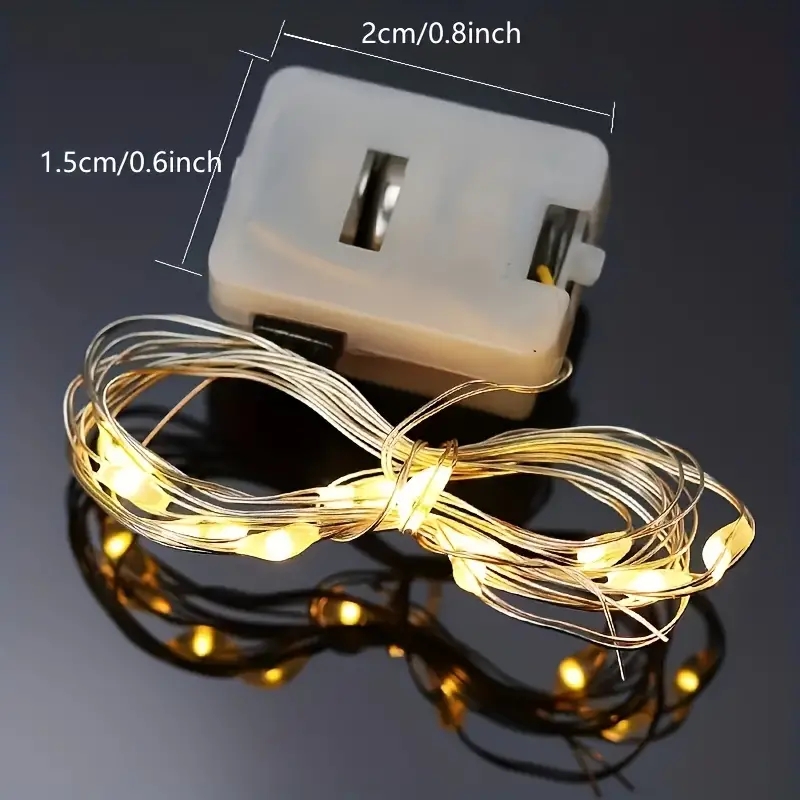 30 Packs Sprookje Lamp Batterij Werkende String Light 20 Led Mini String Licht Waterdicht Voor Bruiloftsfeest Diy Slaapkamer Decor