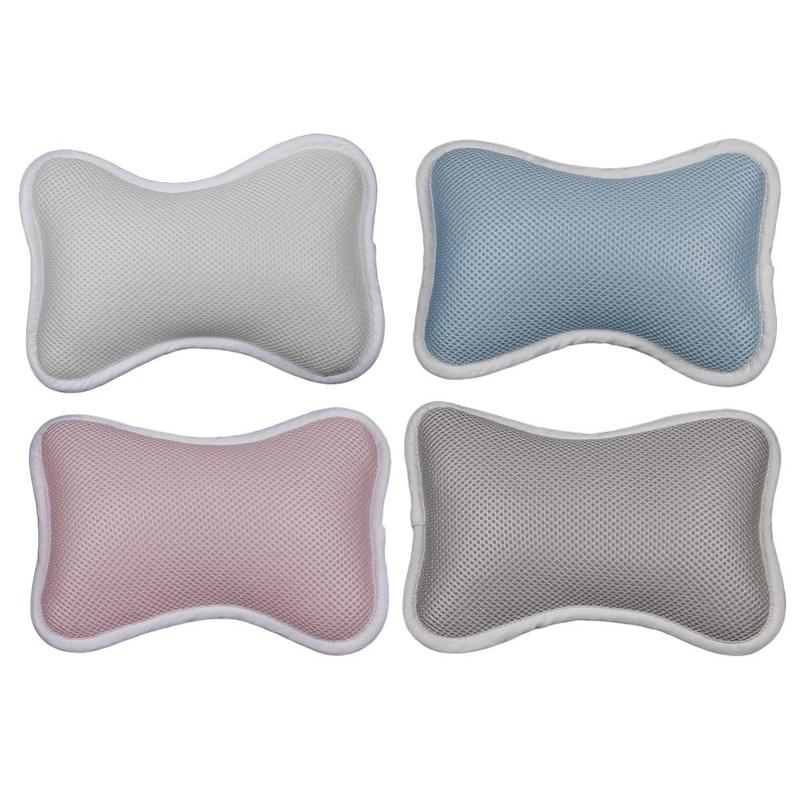 Spa Non-Slip Cushion Bath Tub Spa Pillow Bathtub Head Rest Pillow And For Neck Bathroom Back Accessories C0F2