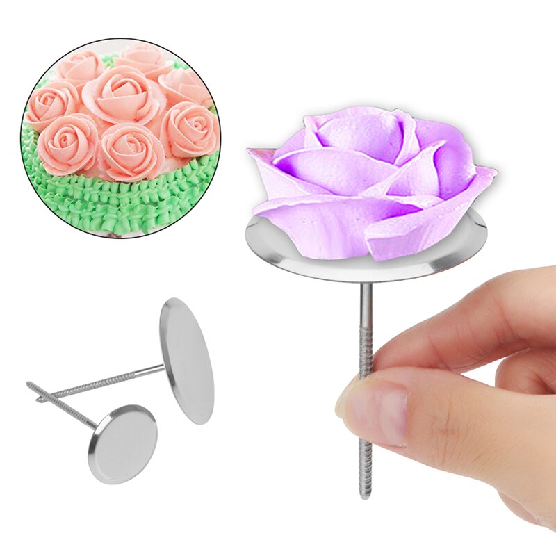 DIY Needle Stick Cake Flower Nails Stainless Steel Piping Nail Ice Cream Cake Decorating Tools