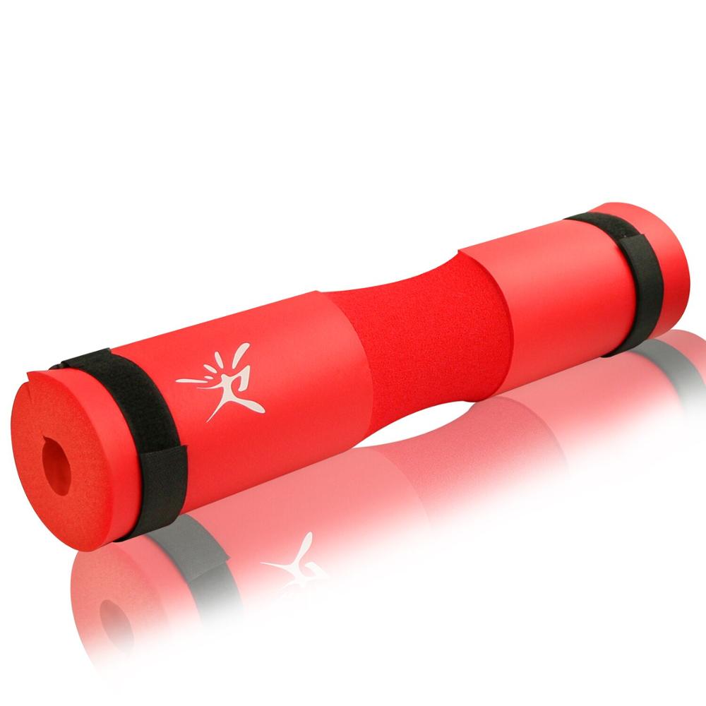 Schuim Barbell Pad Cover Squat Pad Voor Gym Gewichtheffen Cushioned Schouder Terug Ondersteuning 45*10Cm Nek Schouder beschermende Pad: red