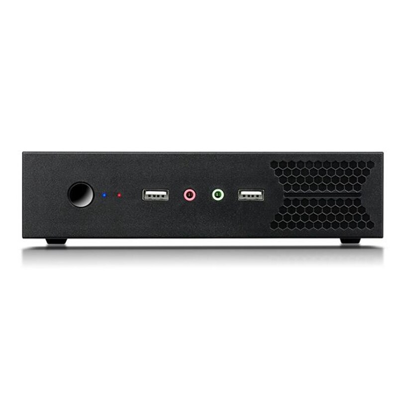 Mini  t5 dunne mini itx computerbehuizing zwart usb 2.0 htpc wifi antennepoorten geen stroom