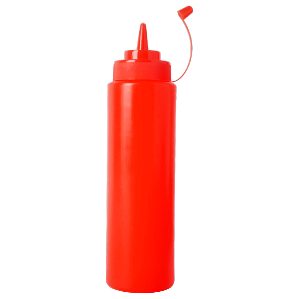 Acessórios de cozinha durável molho de salada de vinagre de mostarda plástico squeeze dispensador de óleo garrafa ketchup mostarda vermelho 240ml