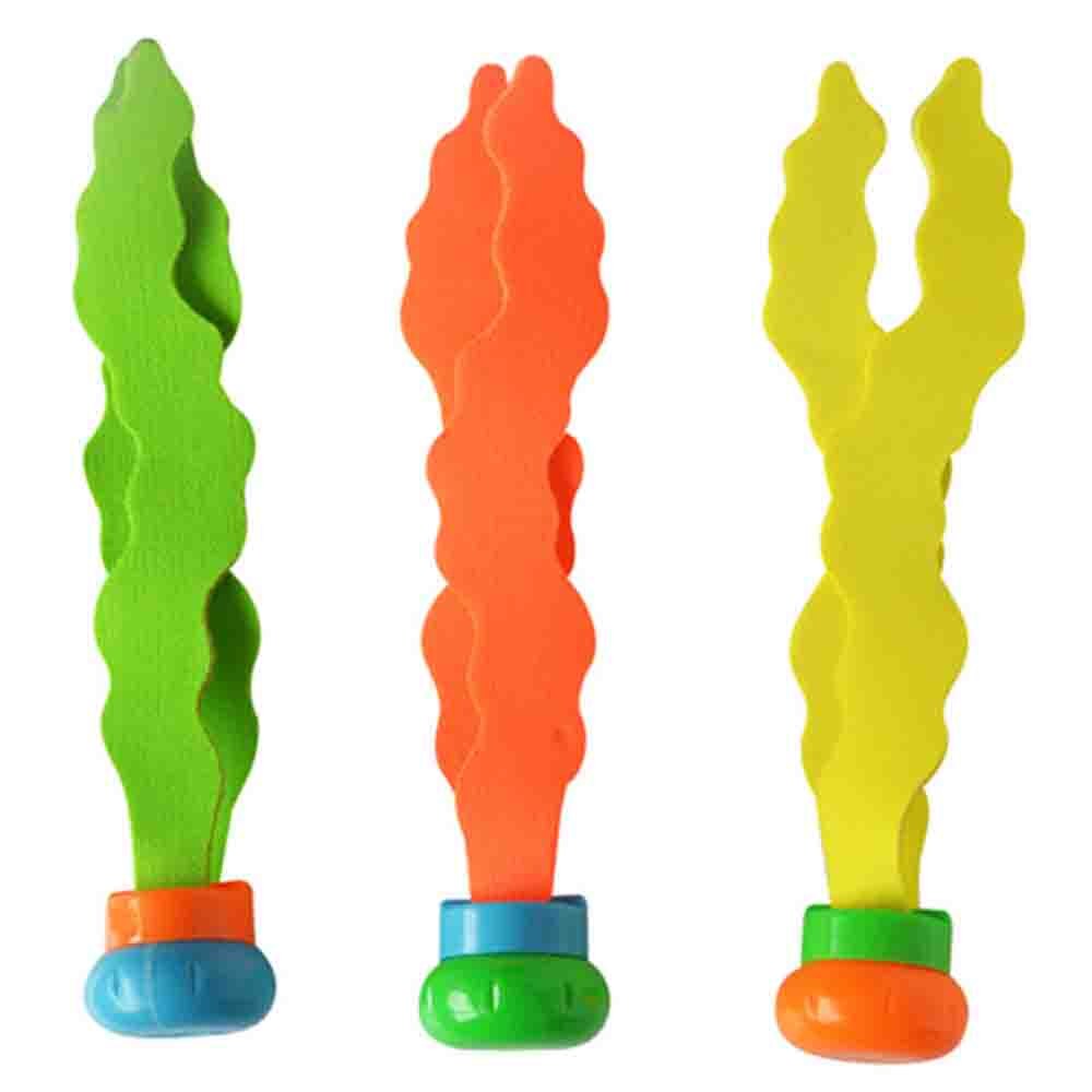 Children's Swimming Toy Diving Ring Stick Water Torpedo Throwing Toys Summer Game Swimming Pool Toys: 3 pcs diving seaweed