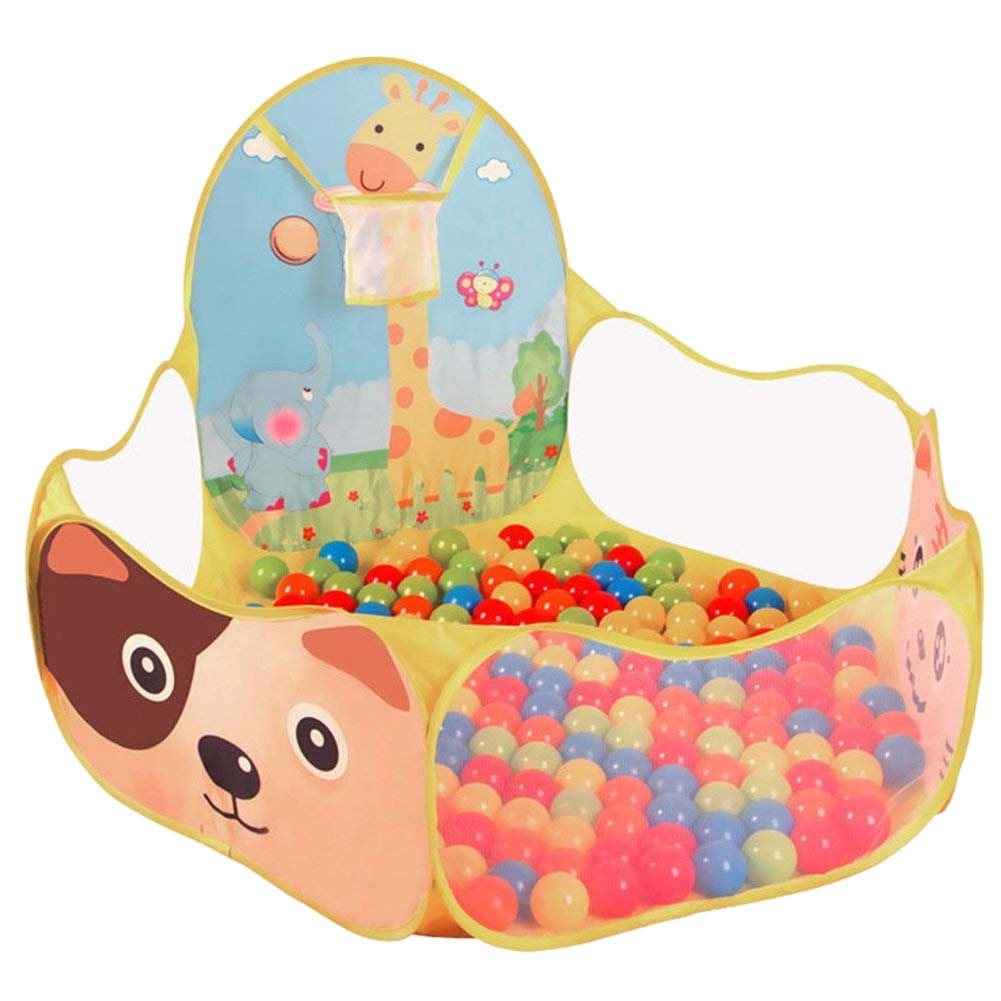 Baby Ball Pool Baby Play tenda portatile Baby Ball Ocean Pool e basket Hoop tema animale