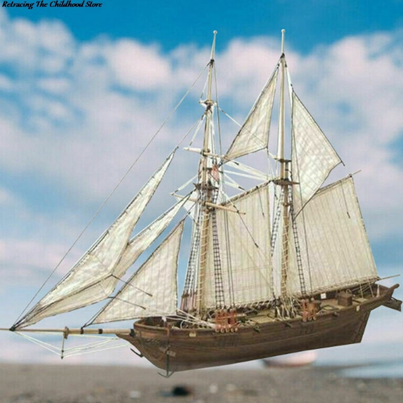 1 Set 1:100 Halcon Houten Zeilboot Model Diy Kit Assemblage Decoratie