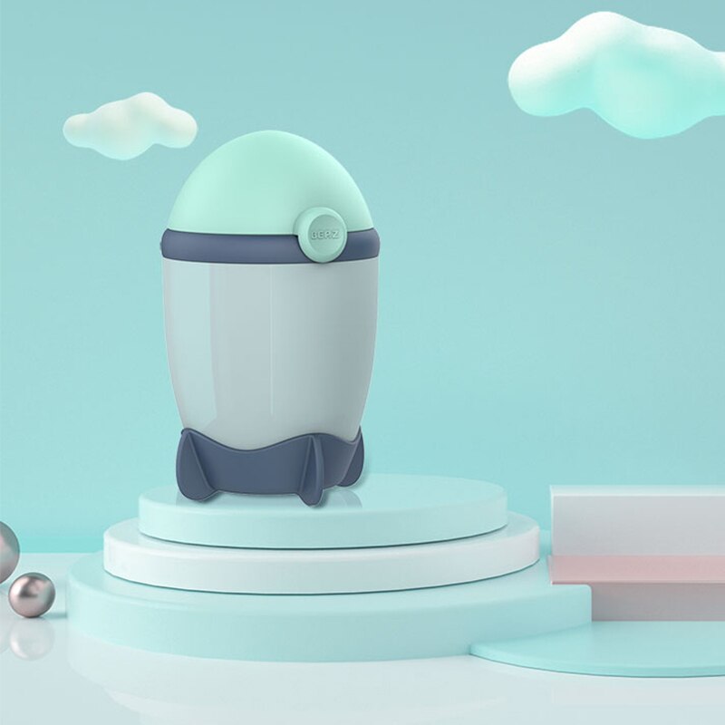 Portable Baby Milk Food Storage Box Essential Cereal Cartoon Milk Powder Boxes Toddle Kids Formula Infant Milk Container: Blue